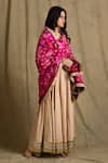 Priyanka Raajiv_Pink Silk Banarasi Dupatta _Online_at_Aza_Fashions