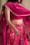 Buy_Priyanka Raajiv_Pink Chanderi Dupatta _Online_at_Aza_Fashions