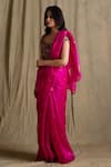 Priyanka Raajiv_Pink Chanderi Handwoven Saree _Online_at_Aza_Fashions