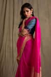 Buy_Priyanka Raajiv_Pink Chanderi Silk Embroidered Saree_Online_at_Aza_Fashions
