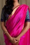 Shop_Priyanka Raajiv_Pink Chanderi Silk Embroidered Saree_Online_at_Aza_Fashions