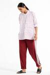 Buy_Three_White Cotton Poplin Striped Shirt_Online_at_Aza_Fashions