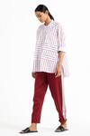 Shop_Three_White Cotton Poplin Striped Shirt_Online_at_Aza_Fashions