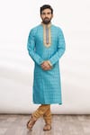 Buy_Arihant Rai Sinha_Gold Silk Kurta Set_at_Aza_Fashions