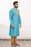 Arihant Rai Sinha_Gold Silk Kurta Set_Online_at_Aza_Fashions