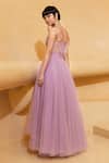 Shop Nikita Mhaisalkar Purple Tulle Layered Skirt at Aza Fashions Shop_Nikita Mhaisalkar_Purple Tulle Layered Skirt _at_Aza_Fashions