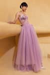 Nikita Mhaisalkar Purple Tulle Layered Skirt Online at Aza Fashions Nikita Mhaisalkar_Purple Tulle Layered Skirt _Online_at_Aza_Fashions