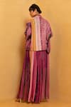 Shop_Nikita Mhaisalkar_Pink Sheeted Striped Jacket _at_Aza_Fashions