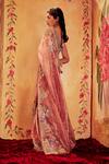 Buy_Aisha Rao_Pink Organza Embroidery V Neck Embellished Saree With Blouse  _Online_at_Aza_Fashions