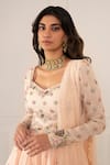 Buy_Mani Bhatia_Pink Cotton Silk Embroidery Sweetheart Neck Sharara Set _Online_at_Aza_Fashions