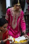 Buy_Heena Kochhar_Orange Mashru Silk Embroidered Kurta Set_Online_at_Aza_Fashions