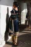 Shop_Heena Kochhar_Blue Mashru Silk Embroidered Kurta Set_at_Aza_Fashions