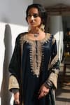 Heena Kochhar_Blue Mashru Silk Embroidered Kurta Set_Online_at_Aza_Fashions
