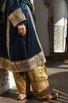Buy_Heena Kochhar_Blue Mashru Silk Embroidered Kurta Set_Online_at_Aza_Fashions