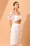 Shop Vidhi Wadhwani White Cotton V Neck Cutwork Crop Top And Skirt Set Online at Aza Fashions Shop_Vidhi Wadhwani_White Cotton V Neck Cutwork Crop Top And Skirt Set _Online_at_Aza_Fashions