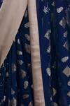 Kommal Sood_Blue Georgette Sequins Embellished Saree_at_Aza_Fashions