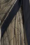 Shop_Kommal Sood_Beige Georgette Sequins Embellished Saree_Online_at_Aza_Fashions