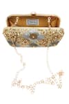 A Clutch Story_Gold Embellished Sequin Clutch With Sling _Online_at_Aza_Fashions