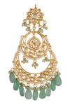 Buy_ChhavI'S Jewels_Gold Plated Pearls, Beads, Gota Patti Kundan Chandbalis _Online_at_Aza_Fashions