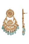 Chhavi's Jewels_Blue Kundan Bead Drop Chandbalis _Online_at_Aza_Fashions