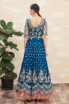 Shop_Naintara Bajaj_Blue Embroidered Lehenga Set_at_Aza_Fashions