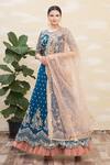 Buy_Naintara Bajaj_Blue Embroidered Lehenga Set_Online_at_Aza_Fashions