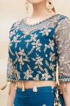 Shop_Naintara Bajaj_Blue Embroidered Lehenga Set_Online_at_Aza_Fashions