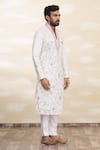 Arihant Rai Sinha_White Silk Embroidered Kurta Set _Online_at_Aza_Fashions