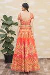 Shop_Samyukta Singhania_Green Net Silk Embroidered Lehenga Set_at_Aza_Fashions