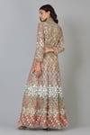 Shop_Geisha Designs_Silver Embellished V Neck Anarkali With Pant  _at_Aza_Fashions