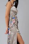 Buy_Geisha Designs_Grey Embroidery Sweetheart Neck Embellished Slit Gown  _Online_at_Aza_Fashions