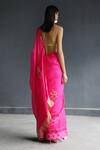 Shop_Rajiramniq_Pink Kota Silk Embroidery Saree Unstitched Piece _at_Aza_Fashions