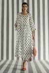 Buy_Rajiramniq_White Cotton Silk Embroidery Round Printed Kurta Set _Online_at_Aza_Fashions
