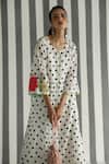 Shop_Rajiramniq_White Cotton Silk Embroidery Round Printed Kurta Set _Online_at_Aza_Fashions
