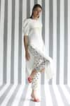 Rajiramniq_White Cotton Silk Embroidery Round Organic Kurta And Pant Set _Online_at_Aza_Fashions