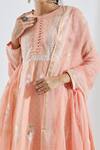 Shop Abbaran Peach Cotton Silk Round Printed Anarkali Set Online at Aza Fashions Shop_Abbaran_Peach Cotton Silk Round Printed Anarkali Set _Online_at_Aza_Fashions