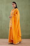 Buy_Abbaran_Yellow Chanderi Embroidered Gharara Set_Online_at_Aza_Fashions
