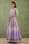 Buy_Abbaran_Purple Banarasi Printed Lehenga Set_Online_at_Aza_Fashions