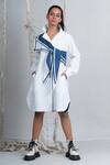 Buy_Chillosophy_White Poplin Straight-fit Dress_Online_at_Aza_Fashions