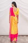 Shop_Mint N Oranges_Pink Chanderi Saree _at_Aza_Fashions