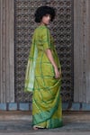 Shop_Anavila_Green Linen Saree For Women_at_Aza_Fashions