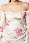 Buy_Emblaze_White Modal Satin Printed Off-shoulder Dress_Online_at_Aza_Fashions