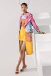 Buy_Limerick by Abirr N' Nanki_Multi Color Crepe Printed Dress_at_Aza_Fashions