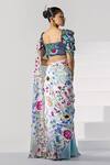 Shop_Limerick By Abirr N' Nanki_White Crepe, Georgette Printed Saree_at_Aza_Fashions