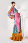 Shop_Limerick by Abirr N' Nanki_Multi Color Crepe Printed Dress_at_Aza_Fashions