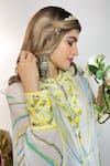 Buy_Nadima Saqib_White Wrinkle Cotton Embroidered Kaftan_Online_at_Aza_Fashions