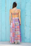 Shop_Shruti Sancheti_Multi Color Crepe And Muslin One Shoulder Printed Jumpsuit With Skirt_at_Aza_Fashions