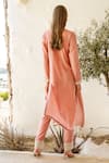 Shop_Shruti Sancheti_Pink Silk Embroidery Round Kurta Pant Set _at_Aza_Fashions