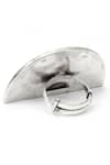 Shop_Sangeeta Boochra_Silver Plated Handcrafted Ring _at_Aza_Fashions