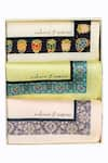 Buy_Rabani & Rakha_Multi Color Printed Pocket Square Gift Box Set Of 3 _at_Aza_Fashions